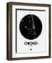 Chicago Black Subway Map-NaxArt-Framed Art Print