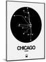 Chicago Black Subway Map-NaxArt-Mounted Art Print