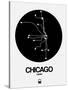 Chicago Black Subway Map-NaxArt-Stretched Canvas