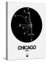 Chicago Black Subway Map-NaxArt-Stretched Canvas