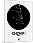 Chicago Black Subway Map-NaxArt-Mounted Art Print