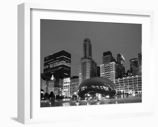 Chicago Black White-Patrick Warneka-Framed Photographic Print