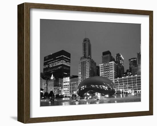 Chicago Black White-Patrick Warneka-Framed Premium Photographic Print