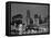 Chicago Black White-Patrick Warneka-Framed Stretched Canvas