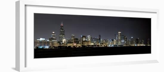 Chicago Blackhawks Skyline Lakefront-Patrick Warneka-Framed Photographic Print