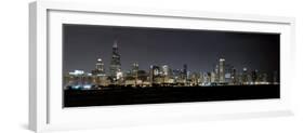Chicago Blackhawks Skyline Lakefront-Patrick Warneka-Framed Photographic Print