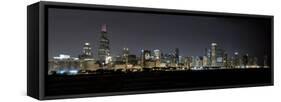 Chicago Blackhawks Skyline Lakefront-Patrick Warneka-Framed Stretched Canvas