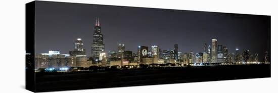 Chicago Blackhawks Skyline Lakefront-Patrick Warneka-Stretched Canvas