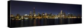 Chicago Blackhawks Skyline-Patrick Warneka-Stretched Canvas