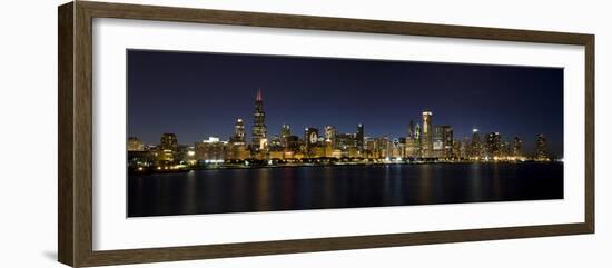 Chicago Blackhawks Skyline-Patrick Warneka-Framed Photographic Print