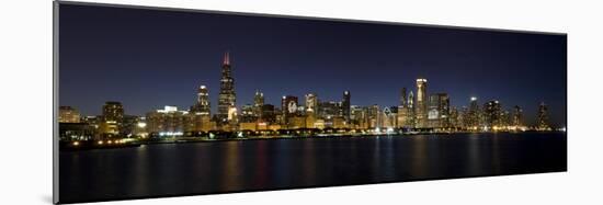 Chicago Blackhawks Skyline-Patrick Warneka-Mounted Photographic Print