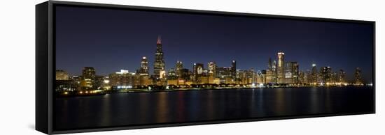 Chicago Blackhawks Skyline-Patrick Warneka-Framed Stretched Canvas