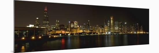 Chicago Blackhawks Skyline-Patrick Warneka-Mounted Photographic Print