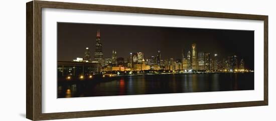 Chicago Blackhawks Skyline-Patrick Warneka-Framed Photographic Print