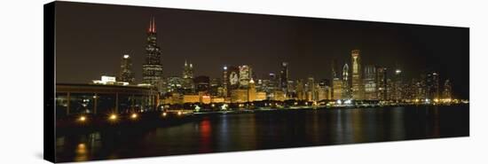 Chicago Blackhawks Skyline-Patrick Warneka-Stretched Canvas