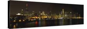 Chicago Blackhawks Skyline-Patrick Warneka-Stretched Canvas