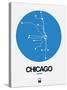 Chicago Blue Subway Map-NaxArt-Stretched Canvas
