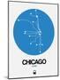Chicago Blue Subway Map-NaxArt-Mounted Art Print