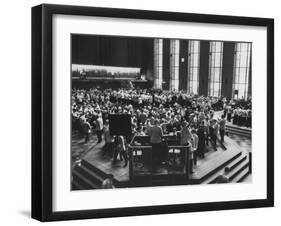 Chicago Board of Trade, as Proposed Wheat Sale to Russia Sends Prices Soaring-Robert W^ Kelley-Framed Photographic Print