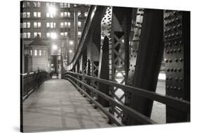 Chicago Bridge Over River-Patrick Warneka-Stretched Canvas