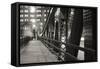 Chicago Bridge Over River-Patrick Warneka-Framed Stretched Canvas