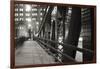 Chicago Bridge Over River-Patrick Warneka-Framed Photographic Print