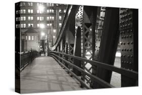 Chicago Bridge Over River-Patrick Warneka-Stretched Canvas