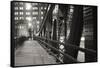 Chicago Bridge Over River-Patrick Warneka-Framed Stretched Canvas