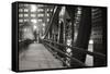 Chicago Bridge Over River-Patrick Warneka-Framed Stretched Canvas