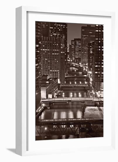 Chicago Bridges BW-Steve Gadomski-Framed Photographic Print