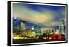 Chicago Buckingham Fountain at  night-Patrick  J. Warneka-Framed Stretched Canvas