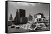 Chicago Buckingham Fountain IIn Black And White-Patrick Warneka-Framed Stretched Canvas