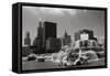 Chicago Buckingham Fountain IIn Black And White-Patrick Warneka-Framed Stretched Canvas