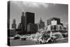 Chicago Buckingham Fountain IIn Black And White-Patrick Warneka-Stretched Canvas