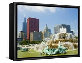 Chicago Buckingham Fountain-Patrick Warneka-Framed Stretched Canvas