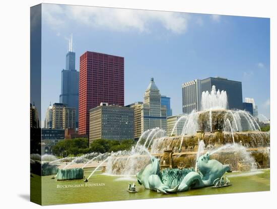 Chicago Buckingham Fountain-Patrick Warneka-Stretched Canvas