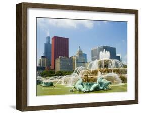 Chicago Buckingham Fountain-Patrick Warneka-Framed Photographic Print