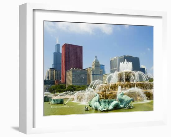 Chicago Buckingham Fountain-Patrick Warneka-Framed Photographic Print