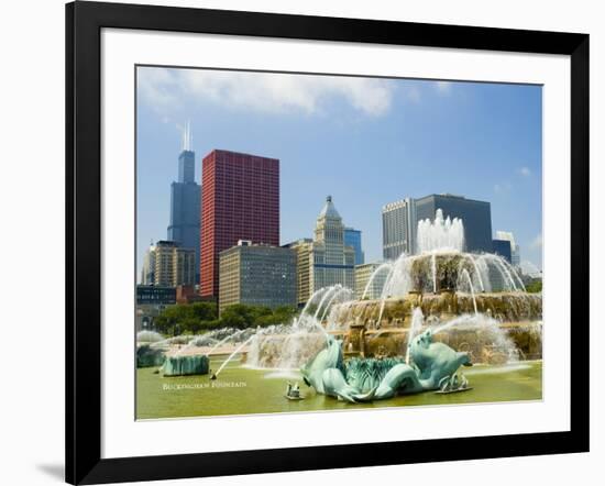 Chicago Buckingham Fountain-Patrick Warneka-Framed Photographic Print