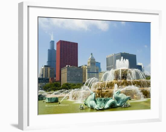 Chicago Buckingham Fountain-Patrick Warneka-Framed Photographic Print