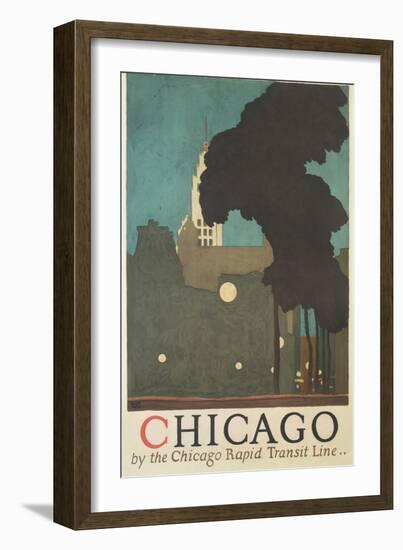 Chicago by the Chicago Rapid Transit Line-Ervine Metzl-Framed Giclee Print