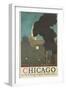 Chicago by the Chicago Rapid Transit Line-Ervine Metzl-Framed Giclee Print