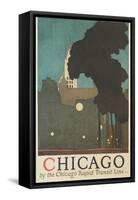 Chicago by the Chicago Rapid Transit Line-Ervine Metzl-Framed Stretched Canvas