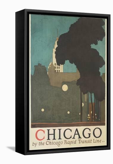 Chicago by the Chicago Rapid Transit Line-Ervine Metzl-Framed Stretched Canvas