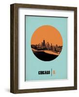 Chicago Circle Poster 1-NaxArt-Framed Art Print