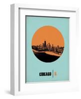 Chicago Circle Poster 1-NaxArt-Framed Art Print