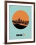 Chicago Circle Poster 1-NaxArt-Framed Art Print