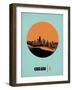 Chicago Circle Poster 1-NaxArt-Framed Art Print