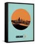 Chicago Circle Poster 1-NaxArt-Framed Stretched Canvas