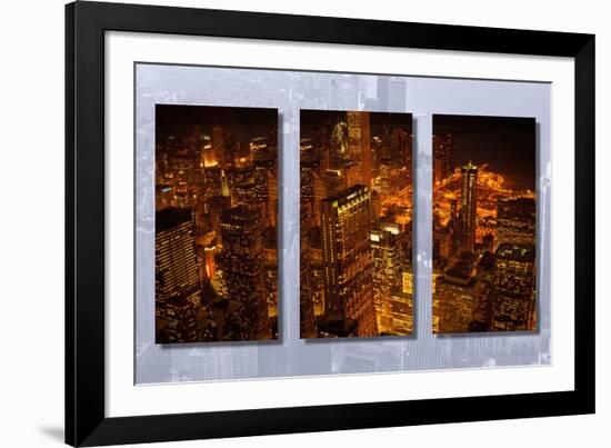 Chicago City Collage-Steve Gadomski-Framed Photographic Print